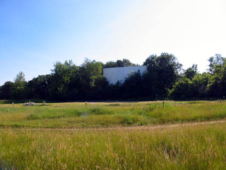 M-60 Drive-In Theatre - Screen And Lot - Photo From Water Winter Wonderland (newer photo)